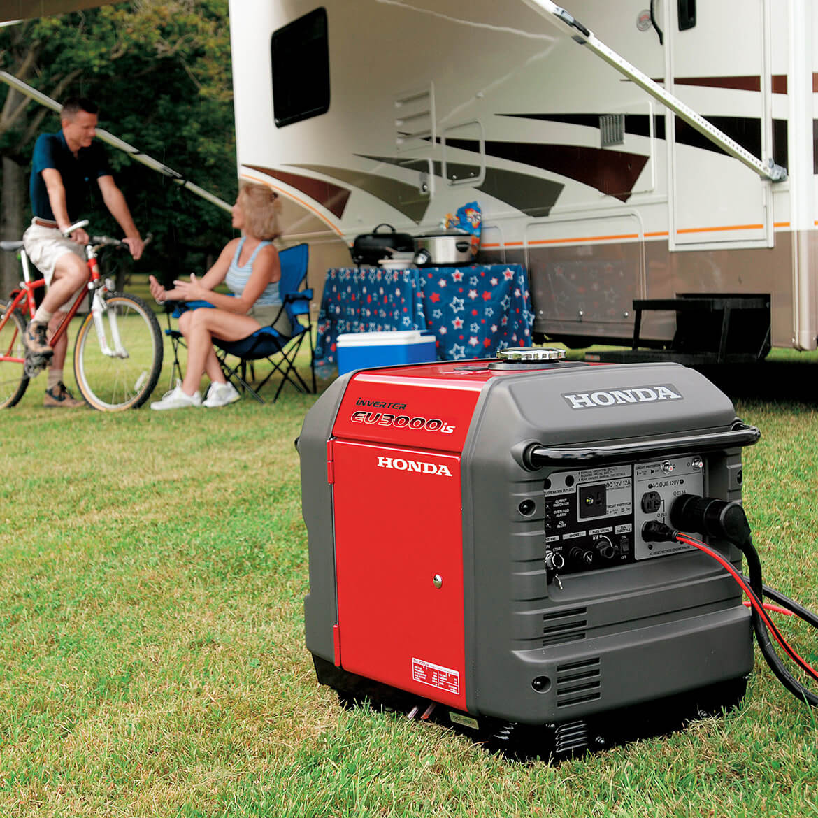 Honda EU3000iS 3,000 Watt Super Quiet Portable Gas Powered Inverter Generator - Reconditioned