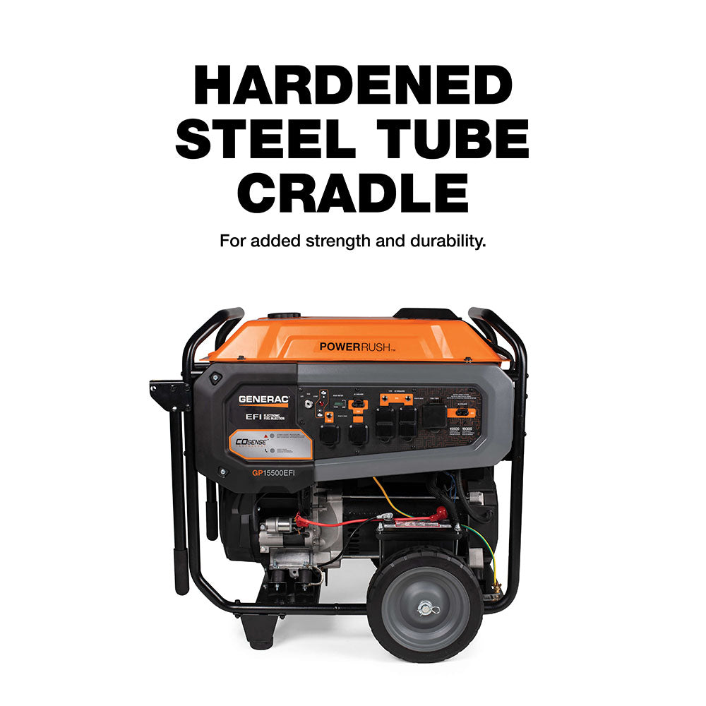 Generac GP15500E 15000 Watt Gasoline Portable Generator w/ Idle Control