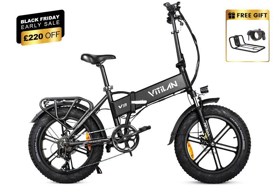 V3 2.0 Folding Fat Tires Adult All Terrain Electric Bike