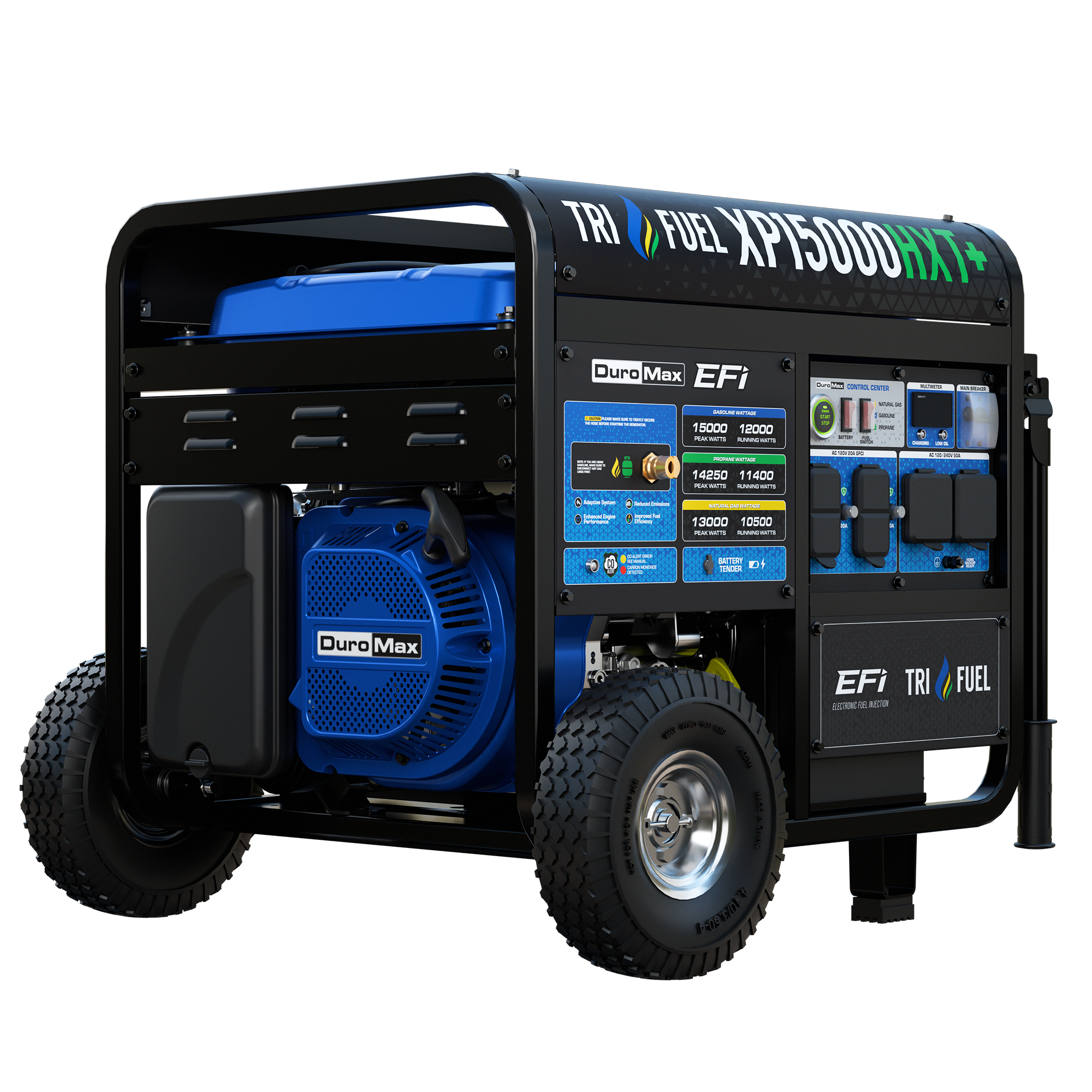 DuroMax XP15000HXT+ 15,000 Watt Electric Start Tri Fuel EFI Portable Generator