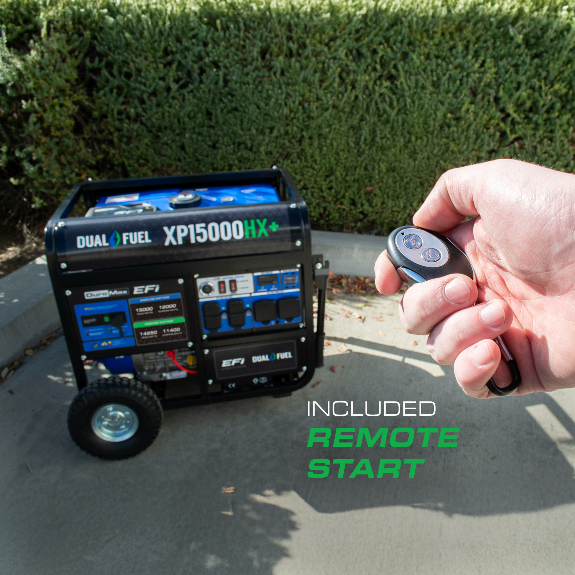 DuroMax XP15000HX+ 15,000W Electric Start Dual Fuel EFI Portable Generator