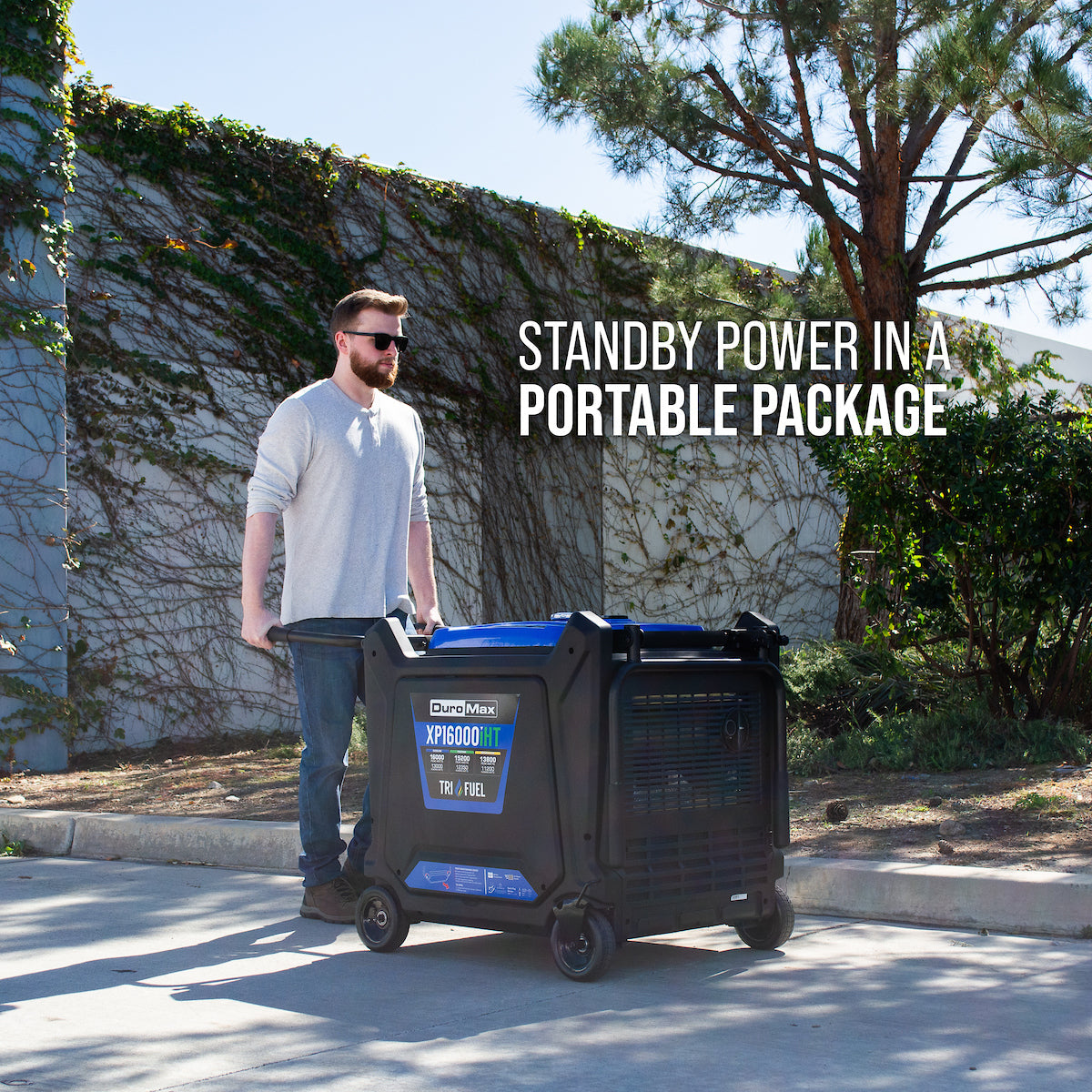 DuroMax XP16000iHT 16,000 Watt Tri Fuel Portable Inverter Generator - Quiet, Low THD
