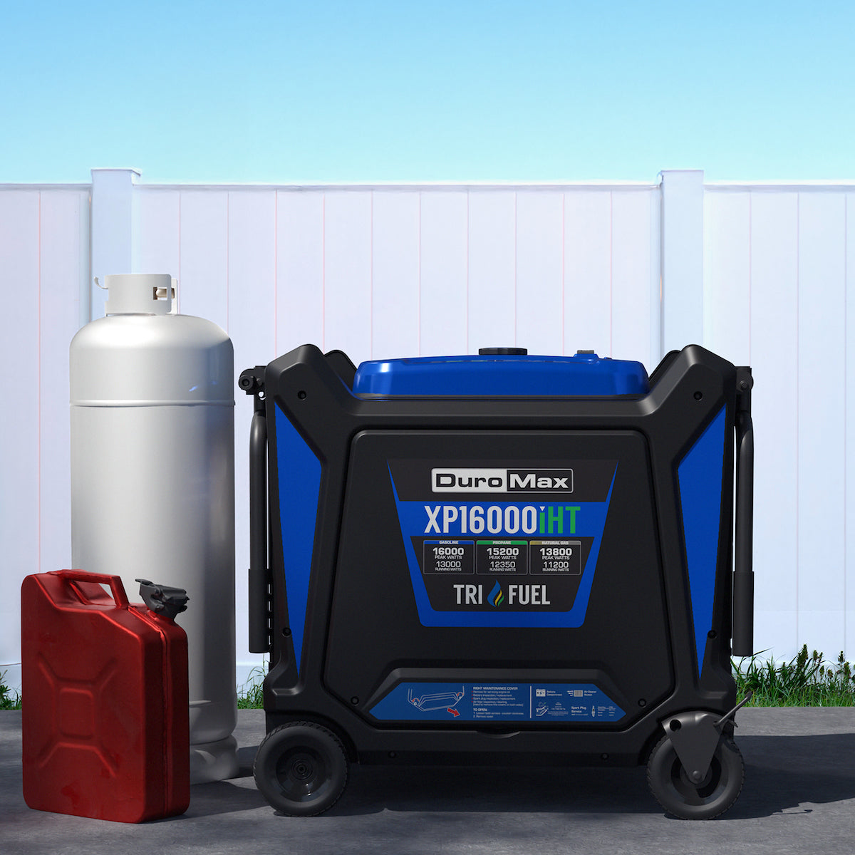 DuroMax XP16000iHT 16,000 Watt Tri Fuel Portable Inverter Generator - Quiet, Low THD