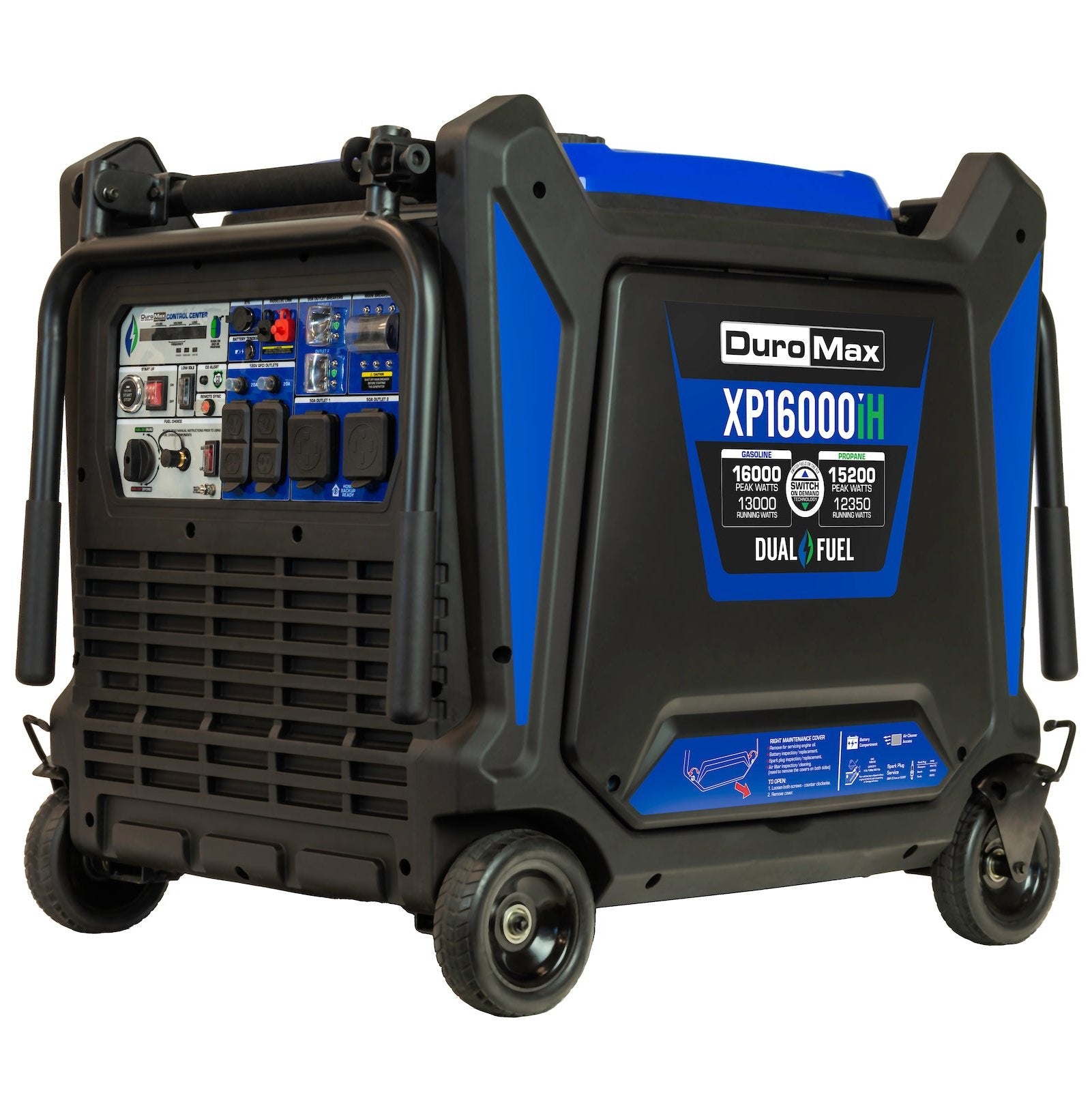 DuroMax XP16000iH 16,000 Watt Dual Fuel Portable Inverter Generator - Quiet, Low THD